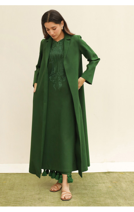 Bottle Green Outfit.